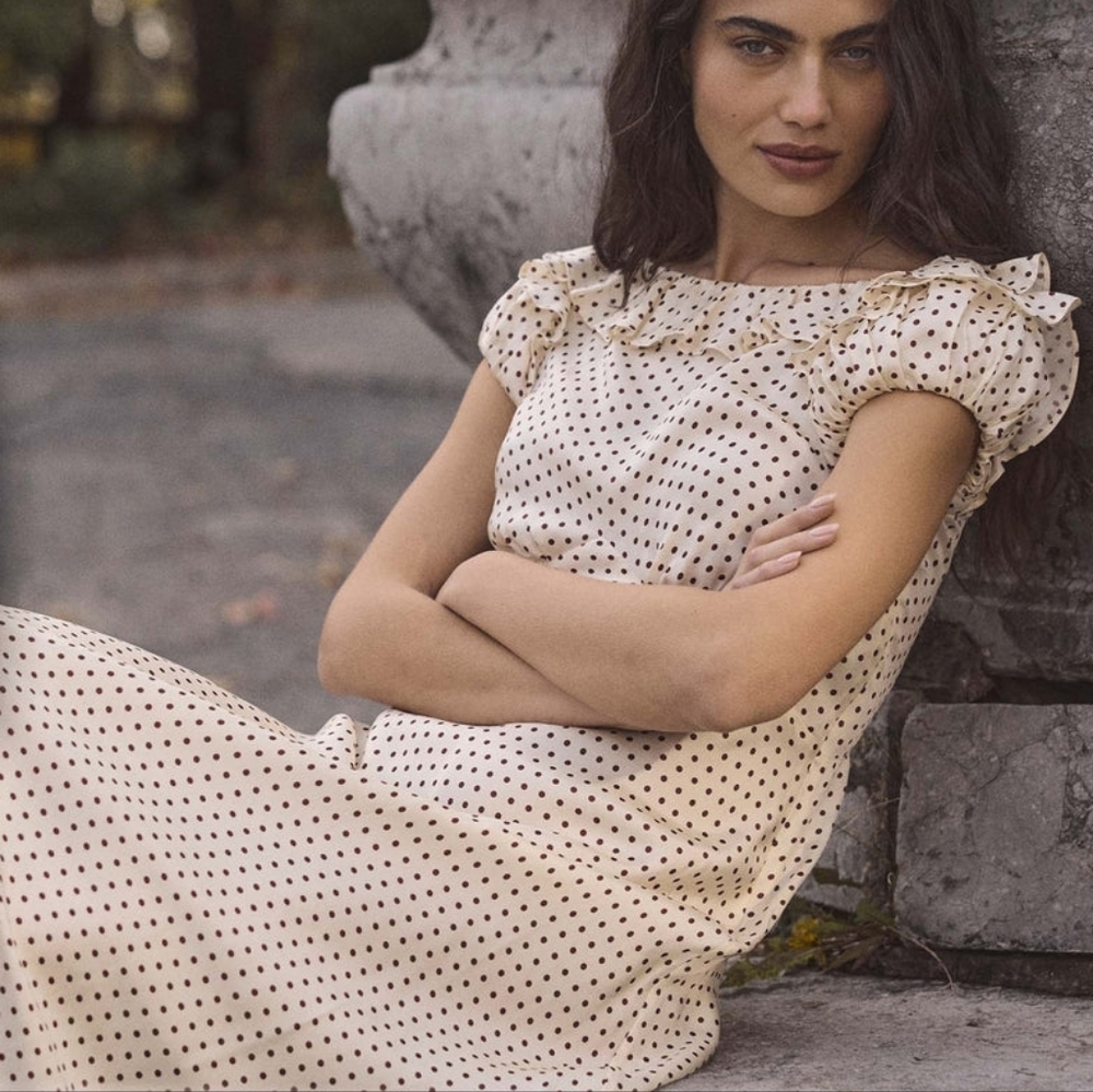 NWT DOEN Emerence Dress - Creme Portia Dot XS